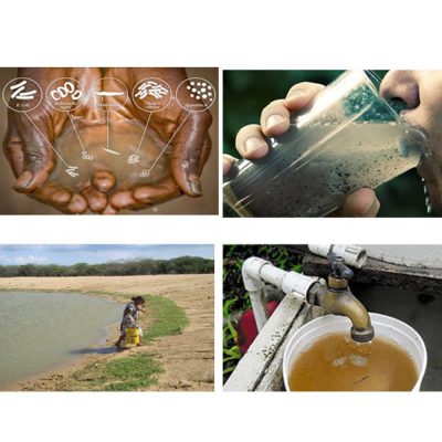 Schmutz wasser vor dem Filter